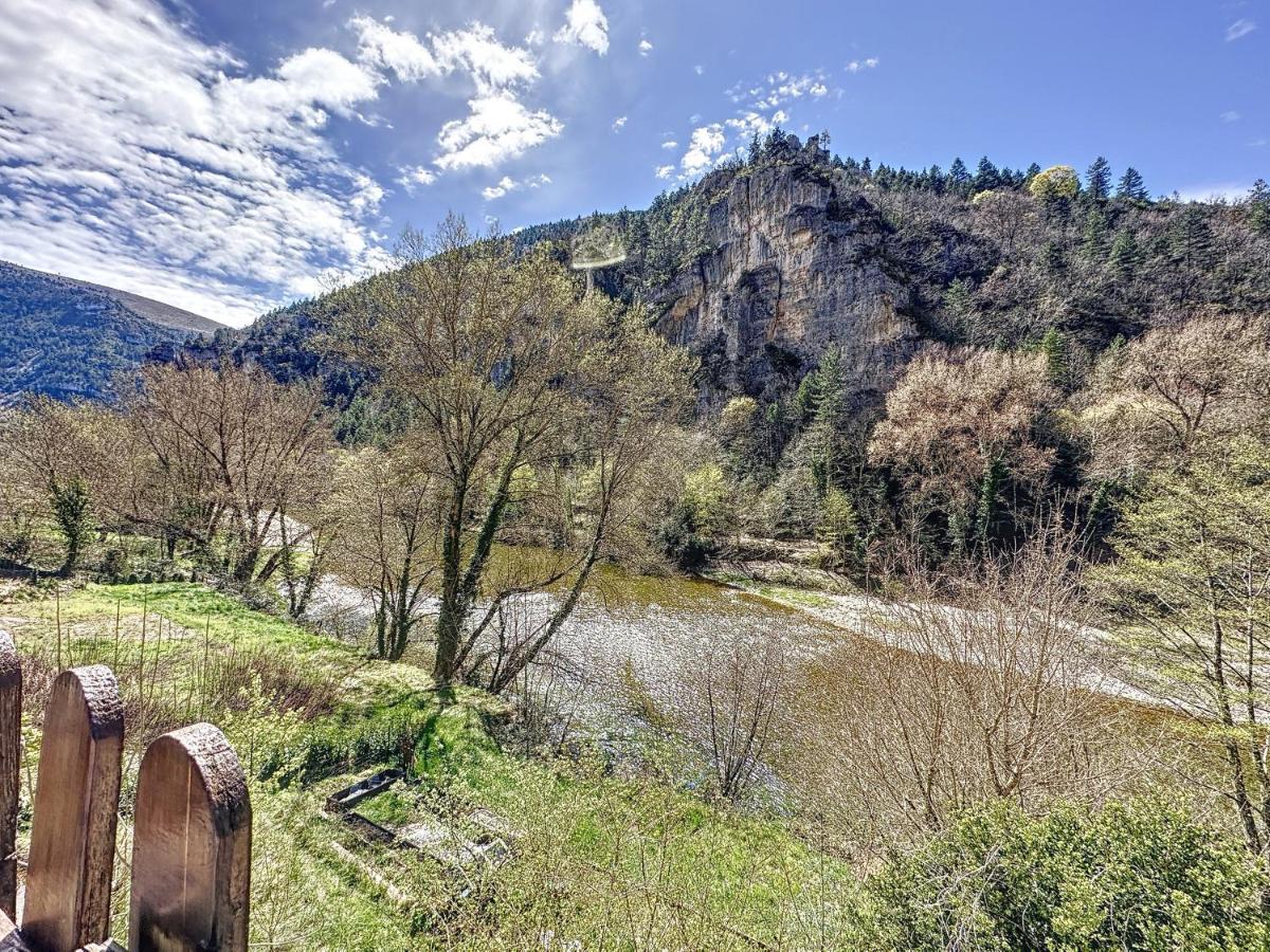 Gorges Du Tarn - Maisonnette A Flanc De Falaise Sainte-Enimie Bagian luar foto